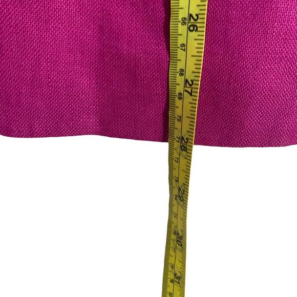 Vintage 90s Anne Klein Fuchsia Double Button Linen Blazer Small - Picture 8 of 8